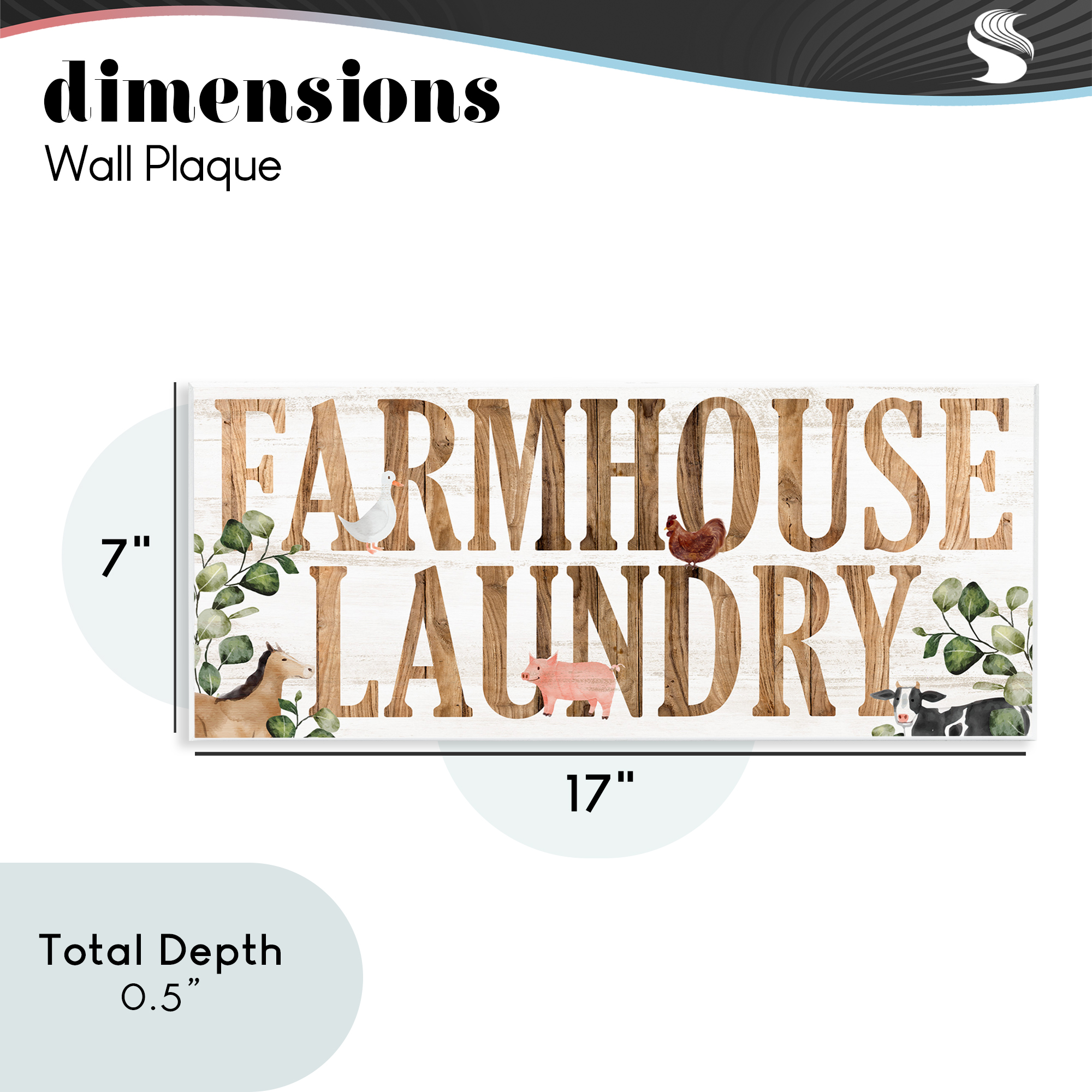 Rustic Farmhouse Laundry Wall Plaque Art, design by Kim Allen