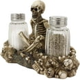 thumbnail image 5 of Ebros Meditating Skeleton On Graveyard Of Skulls Salt & Pepper Shakers Holder, 5 of 10