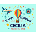thumbnail image 4 of Personalized Retirement Banner with Airplane Camera Balloon and Star Elements Happy Retirement Decors Party Backdrop Photography Props Retirement Party Celebration Decorations, 4 of 4