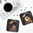 thumbnail image 3 of Bingfone Vintage Graffiti Cool Duck Leather Drinks Coasters with Set of 6,Suitable for Home Kitchen,Coffee Cup Coasters Home Gift, 3 of 7