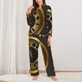 thumbnail image 2 of Fotbe 2025 New Year Pattern Long Sleeve Pajama Set for Women,Sleepwear Set,2-piece Loungewear Set,Soft PJs Comfy Nightwear with Pockets -XX-Large, 2 of 7