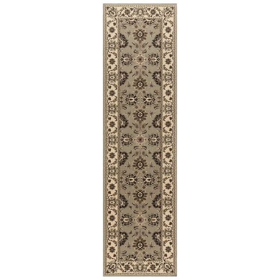 Gertmenian Majestic Moena Traditional Floral Sage Indoor Area Rug, 2x8