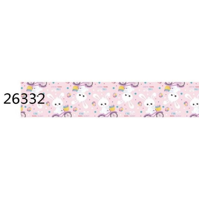 Rabbit Egg Character Printed Grosgrain Ribbon for Easter Day DIY Hairbows Gift Packing Craft Materials 10yards Jiayi