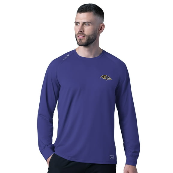 Men's MSX by Michael Strahan  Purple Baltimore Ravens Forward Long-Sleeve T-Shirt