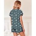 thumbnail image 4 of Ekouaer Womens Lounge Sets Comfy 2 Piece Sleepwear V Neck Cute Pajamas Shorts Set for Summer Pjs, 4 of 5