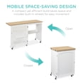 thumbnail image 6 of Best Choice Products Sewing Machine Table & Desk w/ Craft Storage and Trays - Natural/White, 6 of 8