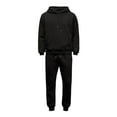 thumbnail image 6 of Men's Fall/Winter Hooded Sports Set, for Casual Training and Cold Weather Activities,Black,L, 6 of 9