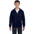 thumbnail image 2 of Hanes Comfortblend EcoSmart Chandail à Capuchon à Fermeture Éclair Intégrale pour Enfants, TG, Marine, 2 of 7