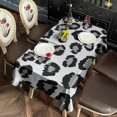 thumbnail image 4 of White and Gray Of Leopard Print Rectangle Tablecloth 60"x102",Waterproof Polyester Rectangle Table Cloth, Wipeable Spillproof Polyester Tablecloth for Dining, Camping, Indoor and Outdoor, 4 of 6