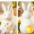 thumbnail image 6 of SMKE Spring Home Decor,Home Bedroom Decor,Mantel Fireplace Decor,Easter Mantel Decor,11" White Resin Easter Bunny with LED Light,Glowing Figurine for Spring Table Decor, 6 of 8