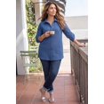 thumbnail image 4 of Catherines Women's Plus Size Collared Cable Buttonfront Tunic, 4 of 5