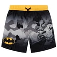 thumbnail image 4 of DC Comics Batman Cosplay Rash Guard, Swim Trunks and Detachable Cape UPF 50+ 3 Piece Outfit Set Camo Toddler to Little Kid, 4 of 5