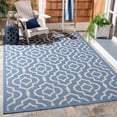 thumbnail image 3 of Safavieh Courtyard Lavern Geometric Indoor/Outdoor Area Rug, Blue/Beige, 8' x 11', 3 of 10
