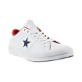 thumbnail image 2 of Mens Converse One Star Ox White Athletic Navy Enamel Red 160555C, 2 of 6
