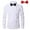 j-White34675, variant on LIIPEE Men Shirts Elegant Solid Color Long Sleeve Stand Neck Slim Fit Dress Shirt Male Buttons Stage Formal Performance Tops With Ties Comfortable Breathable Soft Shirts,Black,L