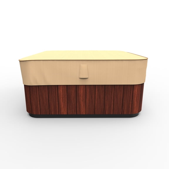 Budge Medium Beige Patio Square Hot Tub Cover, StormBlock™ Savanna
