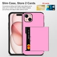thumbnail image 3 of 4-in-1 for iPhone 15 Case Wallet with Screen Protector & Camera Cover Full Body Hybrid iPhone 15 Case with Card Holder Shockproof Protective Phone Case for iPhone 15 for Women Men (Pink), 3 of 14