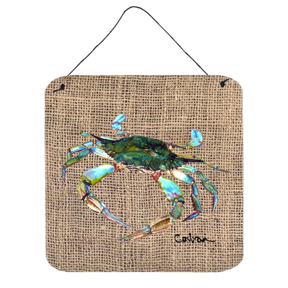 Carolines Treasures 8731DS66 Crab Wall or Door Hanging Prints 6HX6W multicolor
