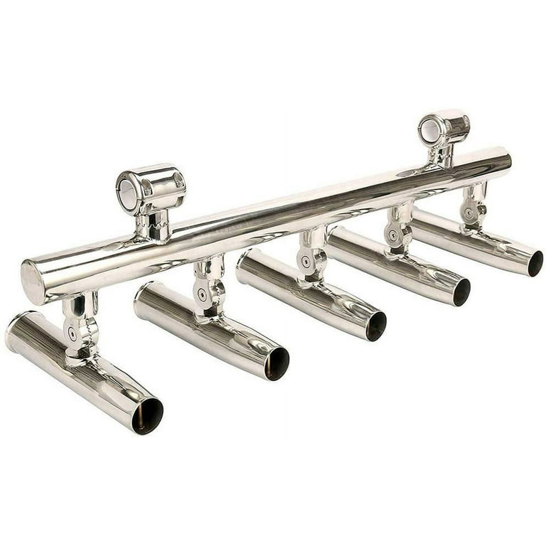 STAINLESS STEEL RAIL Mounted Clamp on Rod Holder Double Wire for Fishing  Boat Ka $23.25 - PicClick