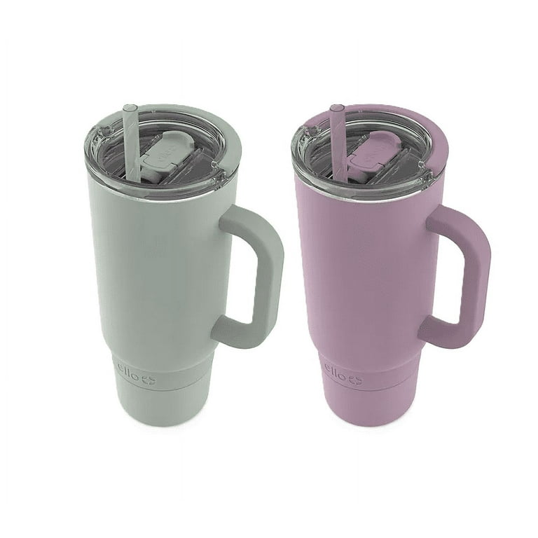 Ello Port 40-oz Stainless Steel Tumblers, Sage and Mauve, 2 Pack