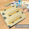 thumbnail image 5 of WOBOGO Yellow Kindergarten School Bus Pattern Photo Albums 20 pages large capacity DIY self-adhesive page PU leather cover for family wedding anniversary baby vacation photos 24×11.8in, 5 of 9