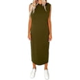thumbnail image 3 of TaTaai Women's Summer Maxi Dress Hooded Sleeveless Casual Jumper Solid Color Polyester Fabric Vacation Style Everyday Outfit Gift, 3 of 7