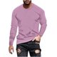 thumbnail image 2 of pstuiky camisas de manga larga para hombre, Camisa de manga larga con cuello redondo, color liso, informal y cómoda para hombre. tops de invierno para hombre xxxxl, 2 of 5