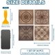 thumbnail image 2 of 36 pegatinas para azulejos de 4 estilos, estilo marroquí, autoadhesivas, impermeables, para pared, con diseño de flores marrones., 2 of 9