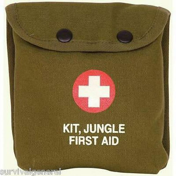 First Aid Pouch Bag Military Style Personal Jungle 1st Kit OD Medic Canvas
