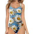 thumbnail image 1 of Gubotare Women One Piece Bathing Suit Tummy Control High Waisted Bathing Suit,White S, 1 of 4