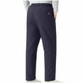 thumbnail image 6 of Men's Classic Fit Winter Warm Sherpa Lined Thermal Elastic Waist Casual Pants Long Pants Navy, 6 of 9