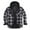 #004-Gray, variant on Donemore Men's Heavyweight Fleece-Lined Hooded Jacket Checkered Button-Up Design Long Sleeve Thermal Insulated Coat for Winter Sporty Casual Outerwear