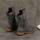 thumbnail image 4 of Botas de tacón alto para mujer, informales, con cordones, cremallera, Color sólido Wmkox8yii hfjk939, 4 of 5