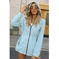 thumbnail image 3 of Giolshon Women's Reversible Waterproof Printed Lightweight Casual Windbreaker Raincoat Outdoor Outerwear, 3 of 4