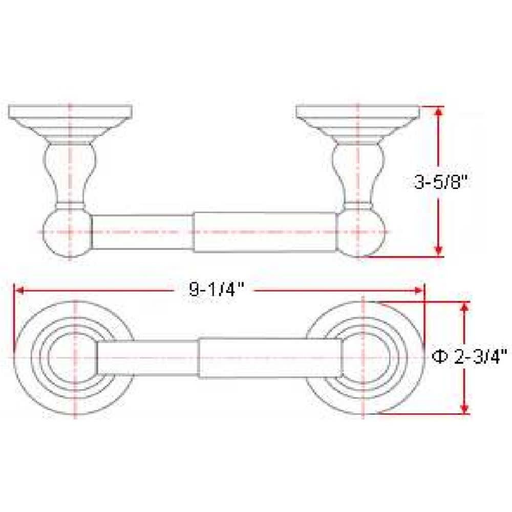 Design House Calisto Wall Mounted Toilet Paper Holder, Satin Nickel