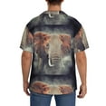 thumbnail image 3 of Kdxio Men'S Hawaiian Shirt For Men Short Sleeve Shirt Elephant In Smoke Summer Casual Holiday Beach Button Down T-Shirts, 3 of 5