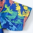 thumbnail image 5 of TIREOW Boys Hawaiian Shirt Kids Short Sleeved Button Down Casual Shirts Summer Thin Beach Shirts Camp Lapel Tops, 5 of 9