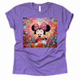 thumbnail image 2 of Minnie Colorful Paint Drops Graphic T-Shirt (Purple-2X Large), 2 of 4