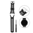 thumbnail image 3 of Watch Strap  Rubber Watch Strap  Rubber Watchband  Watch Accessory Rubber Wristwatch Strap Watchband For  Ambit1/2/3 Watch Black   Silver, 3 of 8