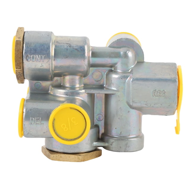 Trailer Spring Brake Control Valve, 110500X Emergency Stop Spring Brake Control Valve Leakage Proof for Trailer 3/8in Ports Priority Valve