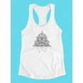 thumbnail image 3 of Ornamental Lotus Flower Sketch Tank Women -Image by Shutterstock, Female x-Small, 3 of 4