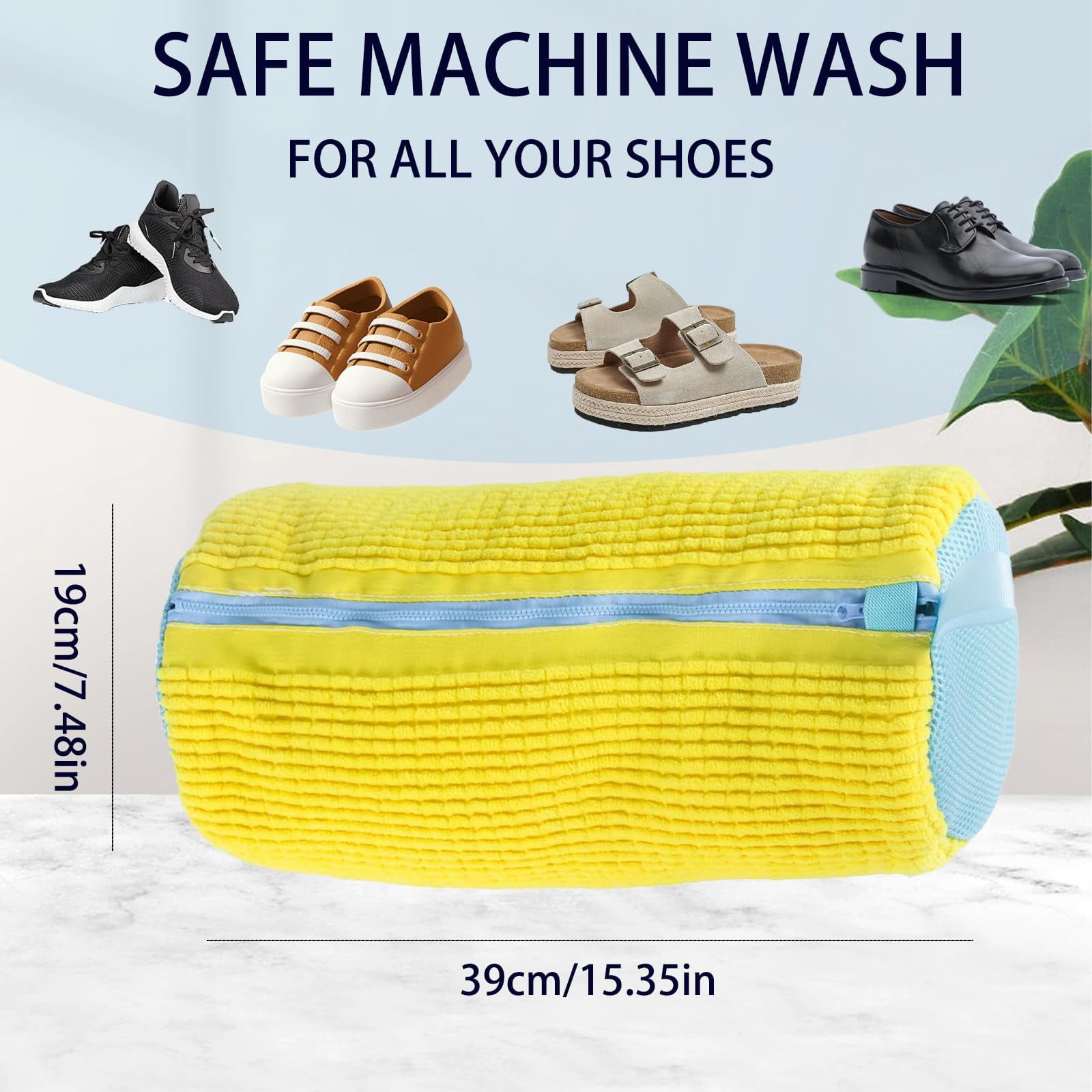 2025 Reusable Shoe Washing Bag for Washer/Dryer - Fits All Shoe Types, Laundry Protection Pouch.