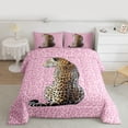 thumbnail image 2 of Castle Fairy Animal Cheetah Bedding Comforter Set 2pcs for Boys Girls,Woodland Wildlife Cheetah Twin Comforter Sets Microfiber,Brown Pink Breathable Bedding Set,Breathable Home Decor,Reversible, 2 of 8