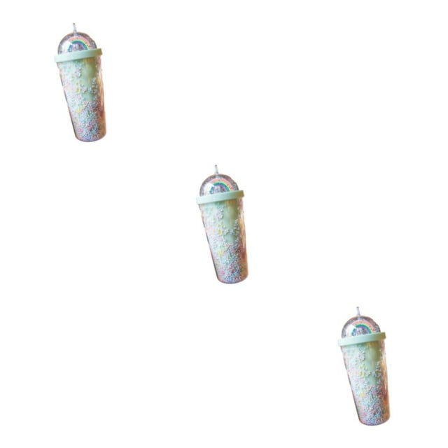Inteprter Botella de agua de plástico ligera y duradera con forma de arcoíris para el día a día, innovadora botella de agua con forma de Type1 NO1