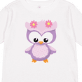 thumbnail image 4 of Inktastic Cute Pink and Purple Owl Girls Long Sleeve Toddler T-Shirt, 4 of 5