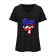 thumbnail image 4 of Camisetas de Cuello Redondo Impreso Gradiente de las Mujeres, Manga Corta Casual Top para el Uso Diario, 4 of 4