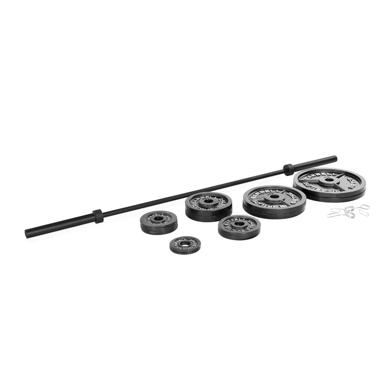 CAP Barbell 300 lb Cast Iron Olympic Weight Set Includes 7 Bar