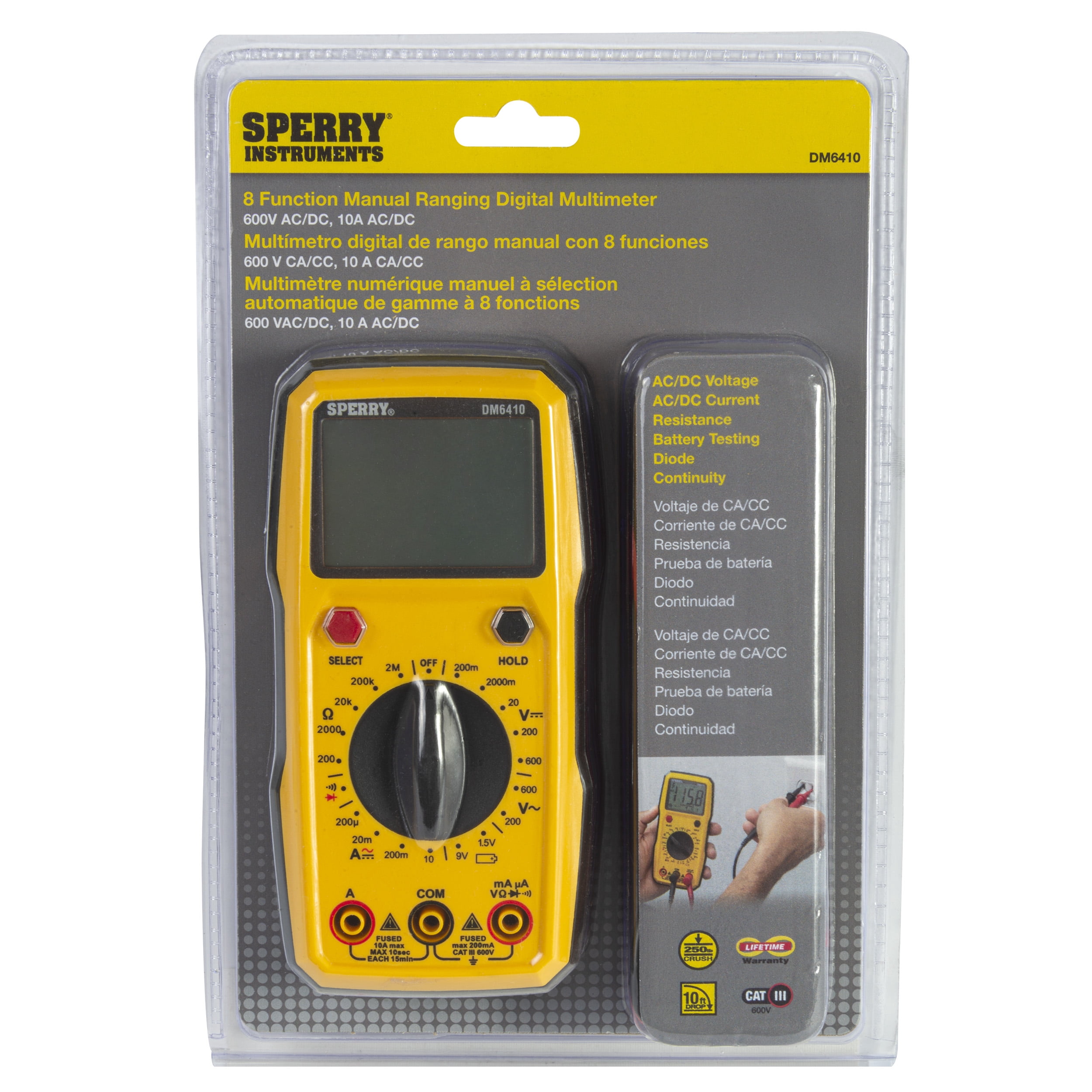 8 Function Manual Ranging Digital Multimeter