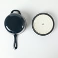 thumbnail image 4 of HAWOK Enameled Cast Iron Mini Saucepan, 1QT Non-stick Saucepan with Lid and Long Handle, Navy Blue, 4 of 4