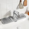 thumbnail image 3 of Panxico Drain Rack Kitchen Essentials Kitchen Sink Splash Guard Silicone Faucet Handle Sink Guard Kitchen Sink Sponge Holder Kitchen Sink Faucet Faucet Pad Gray 2A, 3 of 3